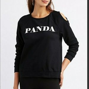 Panda Cut Out Shoulder Top NWT